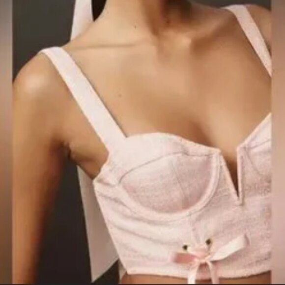 Brand New By Anthropologie Tweed Corset Bra Top - Picture 7 of 16